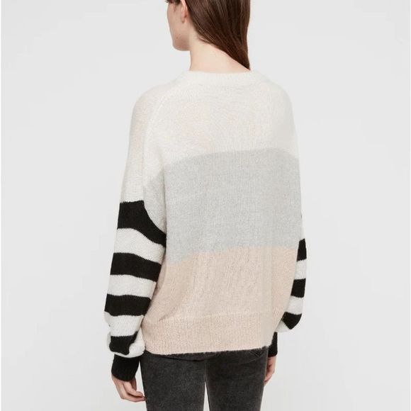 AllSaints Nicoli Colorblock Striped Jumper Size Small - Picture 7 of 7